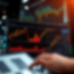 A digital dashboard showcasing stock market analytics