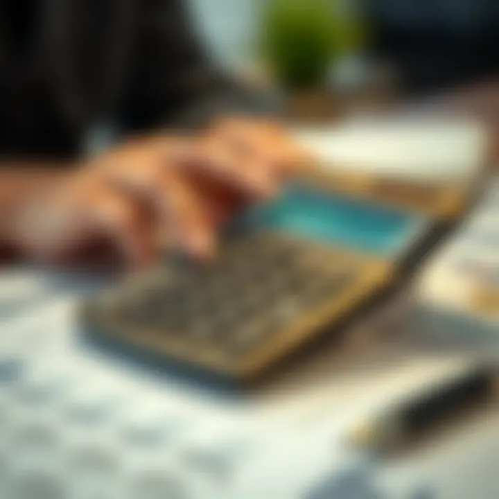 Utilizing a Mortgage Calculator Illustration of a mortgage calculator in use