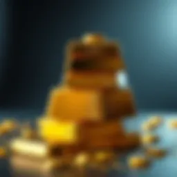 Gold bars stacked elegantly showcasing purity and value