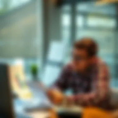 Analyzing Investment Opportunities A thoughtful individual analyzing investment opportunities with charts