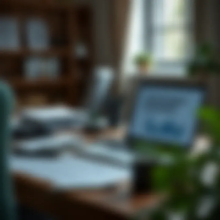 Crafting Investment Strategies A well-organized desk with notes and a laptop open on investment strategies