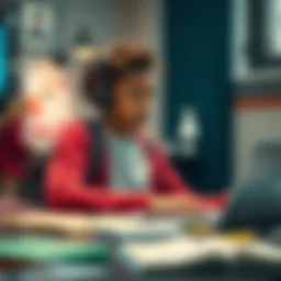 Student exploring banking options