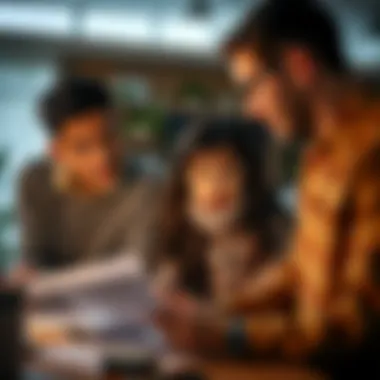Family Financial Review A family reviewing financial documents together