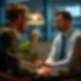 A professional insurance agent engaged in a discussion with a client, showcasing effective communication.