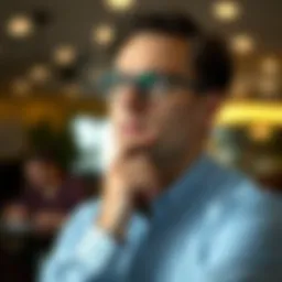 A thoughtful individual contemplating financial decisions