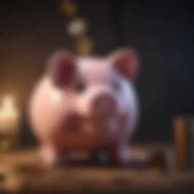 A piggy bank symbolizing savings and financial growth.