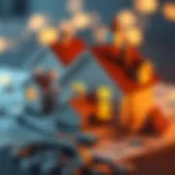 Conceptual image of a retirement account intertwined with real estate properties