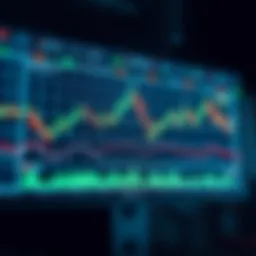 A sophisticated algorithm visual showing trading data