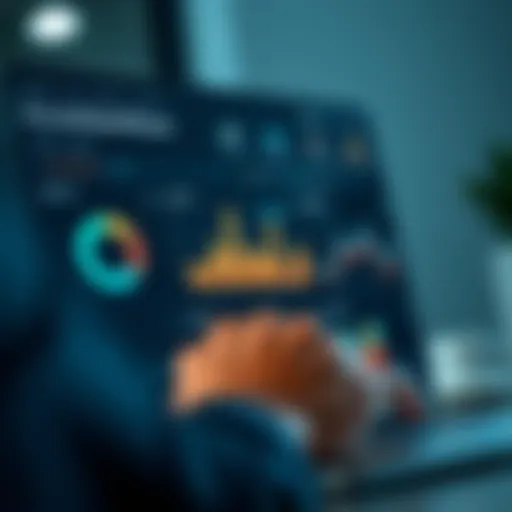 User interface of accounting software showcasing dashboard features