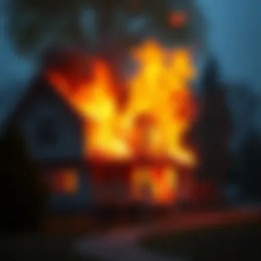 Understanding Fire Risk in Real Estate Illustration of a house engulfed in flames representing fire risk