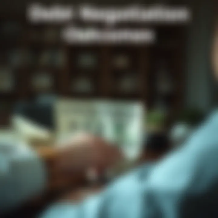 Debt Negotiation Outcomes Conceptual illustration of debt negotiation outcomes