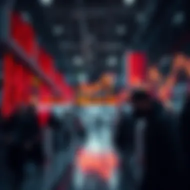 Conceptual illustration of market dynamics affecting bid and ask prices