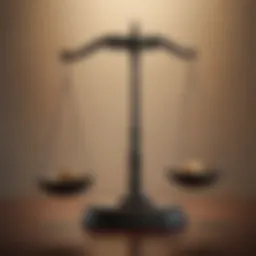 A balanced scale symbolizing debt management