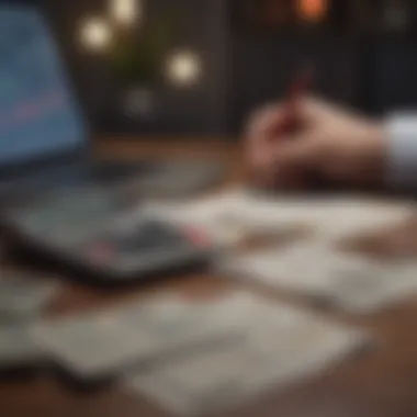 Calculating Finances Effectively A person calculating finances with a laptop