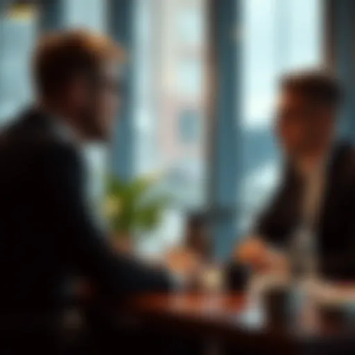 Financial advisor discussing strategies with clients
