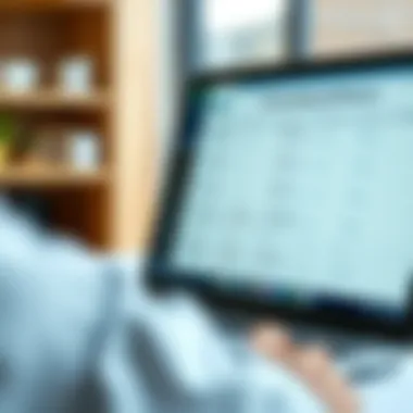 Accounting Software Key Features Graphical interface of an accounting software highlighting key features for small businesses