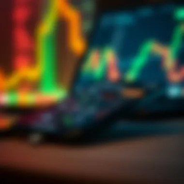 A smartphone displaying advanced forex trading features and tools