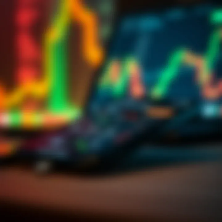 A smartphone displaying advanced forex trading features and tools