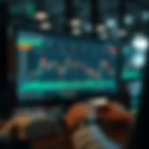Interactive trading dashboard showcasing simulated trading features