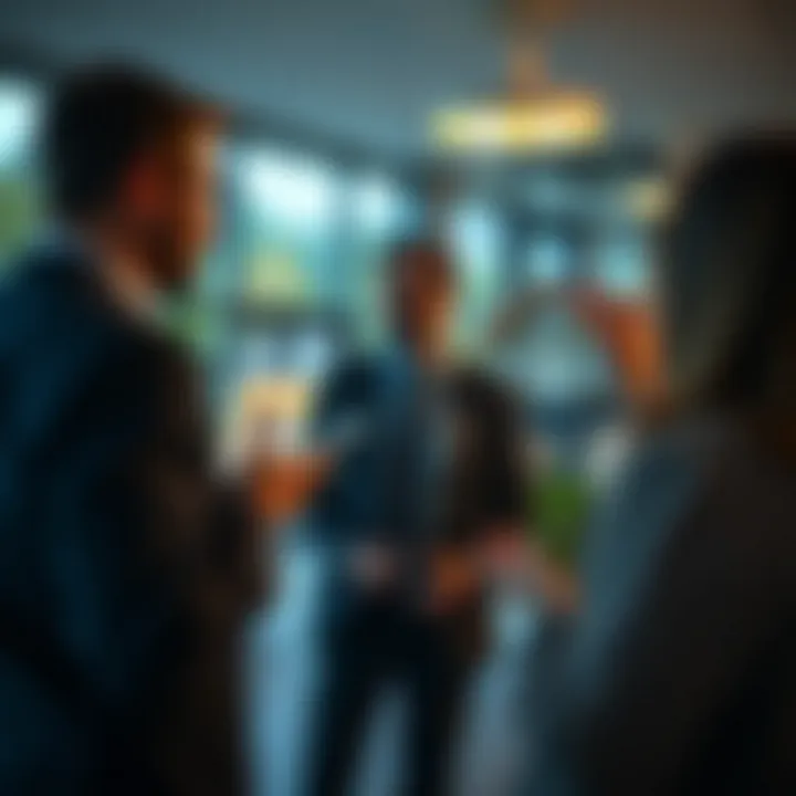 Client Engagement in Real Estate A successful real estate agent presenting a property to clients