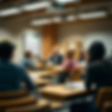 Education in Real Estate A classroom setting with students engaging in real estate education