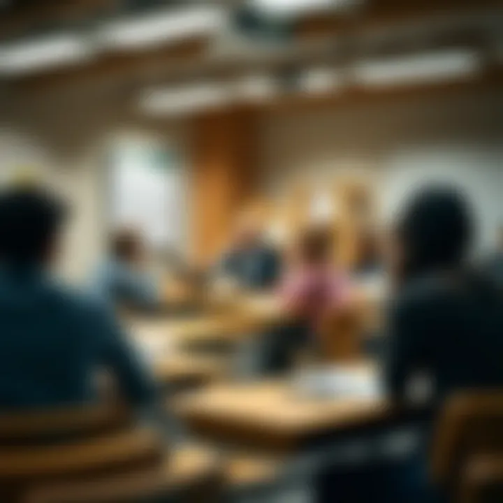 Education in Real Estate A classroom setting with students engaging in real estate education