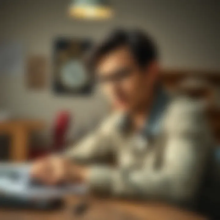 Preparing for Licensing Exams An individual studying for real estate licensing exams