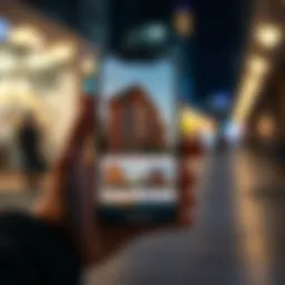 Innovative smartphone displaying real estate app features
