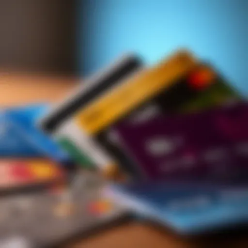 Visual representation of various credit card types