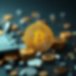 Conceptual representation of cryptocurrency