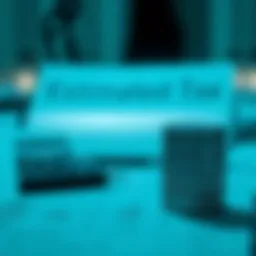 Visual representation of estimated tax calculations