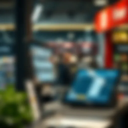 A modern point of sale system showcasing various features