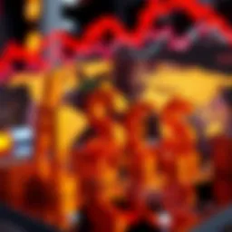 Currency symbols representing global financial markets