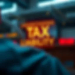 Concept of tax liability with visual representation