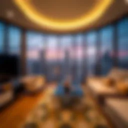Luxurious condo overlooking the city skyline